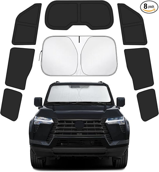 Car Window Shades Intended for Lexus GX 2024-2025, Privacy Window Covers 8PCS for Side, Rear & Windshield, Car Shield Sunshade for Privacy Protection, Heat Blocking, Camping and Parking