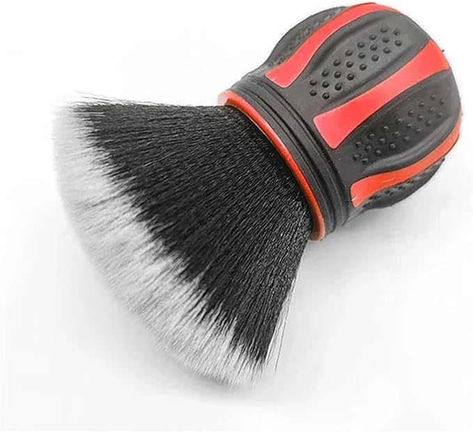 Compatible for 1PC Car Detailing Brushes Automobile Interior Soft Bristles Brush Air Vent Dust Cleaner Dusting Tool Cleaning(RED Wheel Brush)