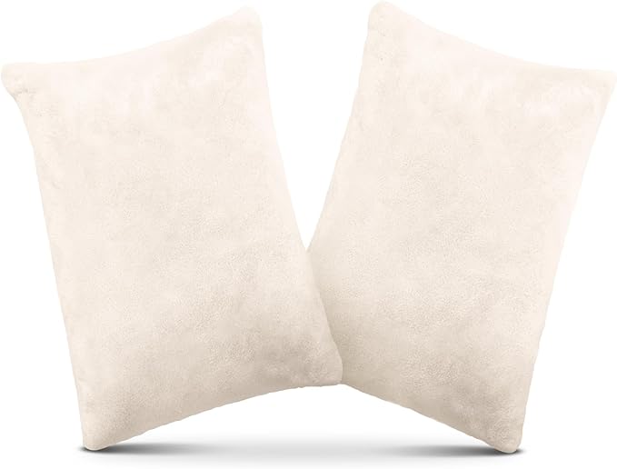 2 Pack Small Pillow, Memory Foam Mini Pillow 11 X 7 Inches for Travel, Sleeping, Nap and Neck, Knee, Lumbar Support, Tiny Cushion for Pet, Dogs (Off-White)