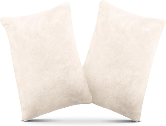 2 Pack Small Pillow, Memory Foam Mini Pillow 11 X 7 Inches for Travel, Sleeping, Nap and Neck, Knee, Lumbar Support, Tiny Cushion for Pet, Dogs (Off-White)