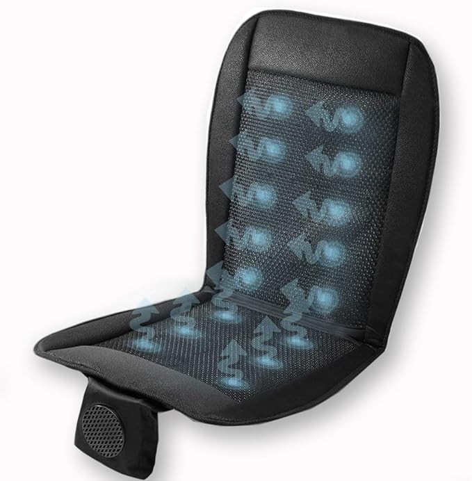 ZONETECH Cooling Car Seat Cover, Black Automotive Adjustable Temperature Comfortable Cooling Car Seat Cushion (1 Pack)