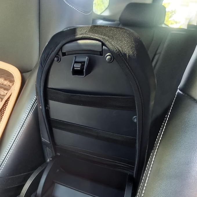 INTGET Center Console Armrest Cover for Toyota RAV4 Accessories 2025 2024 2023 2022 2021 2020 2019 Leather Middle Console Lid Cover Protector Arm Rest Covering Car (Black Neoprene)