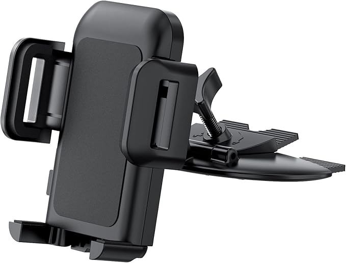 Cell Phone Holder for Car, CD Slot Car Phone Mount, One Button Release Easy Installation CD Player Car Phone Holder Mount Compatible with iPhone 17 16 15 14 13 12 Pro MAX Galaxy S25 S20 S20+ S10