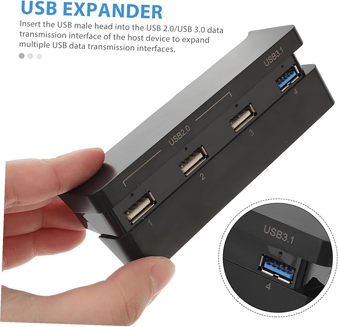 DOITOOL High-Speed USB Hub for Console Desktop Expander with Interface Compatible for Multiple Devices Extension
