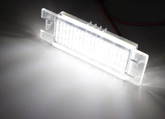 iJDMTOY Xenon White 3W Full LED License Plate Light Kit Compatible With Chevrolet 2014-24 Camaro, 2013-15 Malibu, 2011-15 Volt, 2016-up Cruze, 18-SMD White LED & Can-bus Error Free