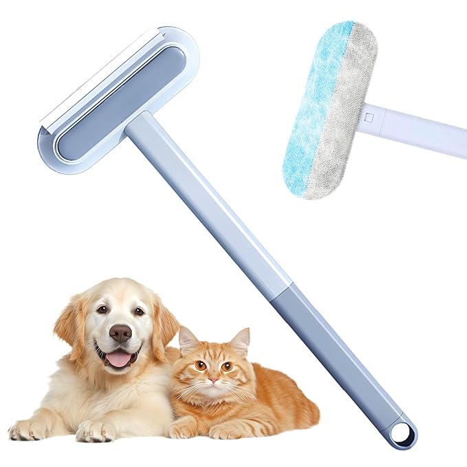 2025 New Pet Hair Remover, 4 in 1 Pet Hair Removal Tool for Couch Carpet Furniture, Multifunctional Double Sided Dogs Cats Hair Removal Brush, Reusable Cleaning Brush for Window (1 Pc)