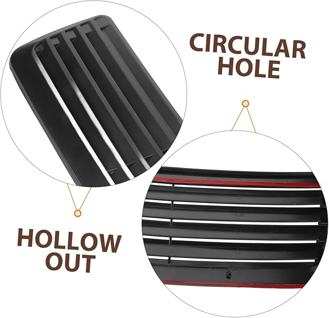 Levemolo Auto Intake Hood Vent Cover for Car Engine Hood Black Exterior Ventilation Grille Easy Installation Without Tools Enhances Airflow and Performance Fit for Car Modification