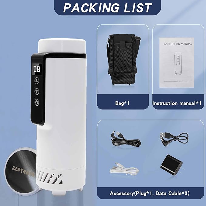 Portable Insulin Cooler with USB Charger - Diabetic Travel Medication Cooler, Car Refrigerator for Medicine Storage, Compact Cooling Organizer (Requires Continuous Power) White