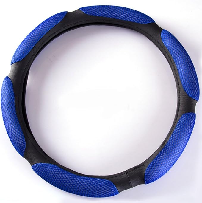 Rayauto Steering Wheel Cover -Odorless, Cooler Hands in Summer, Warmer Hands in Winter (Blue)