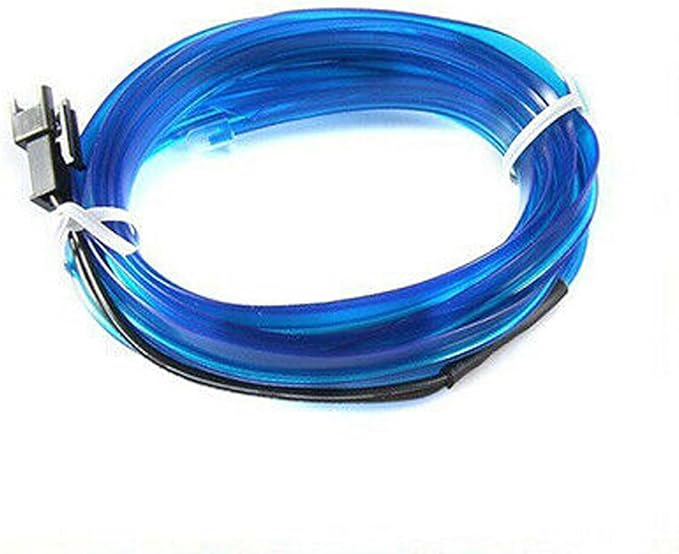 Riloer El Wire Lights for Car, Interior Neon Lights Strip Car LED Strip Light Interior for Car Garden Party Decoration, Car Ambient Lighting Kits, 2m/6.5ft Blue LED