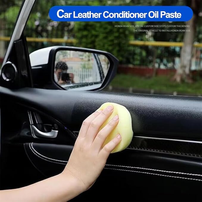 Cleaning and Care Cream & Cleaning Paste for Leather Care, Leather Care Cleaning Paste, Leather Luster Kitm, Car Leather Conditioner Oil Paste (2Pcs)