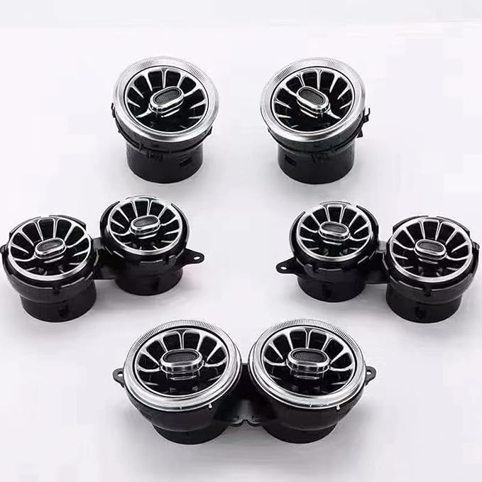 8pcs W222 Accessories LED Air Vent Ambient Lights 7 Colors Kit Replacement for Benz S Class W222 S400 S450 S500 S550 S560 S580 S600 S63 S65 NOT for Coupe 2 Doors (7 Colors [2014-2017])