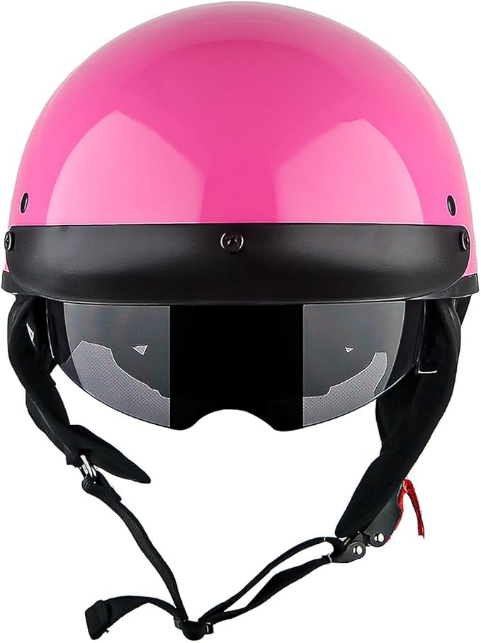 1Storm Motorcycle Half Face Helmet Mopeds Scooter Pilot with Retractable Inner Smoked Visor