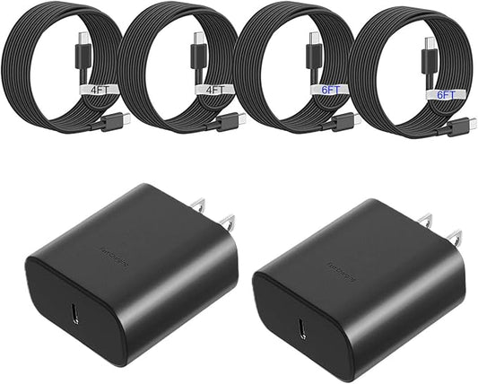 45 W USB C Charger Block,Super Fast Charge Type-C Adapter, USB Wall Charger for Samsung S22/22 +/S21/S20, and More. (Black) (609)