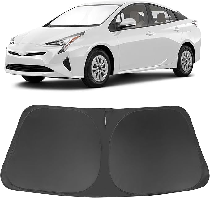 Windshield Sun Shade Custom Fit for 2016-2022 Toyota Prius Hatchback (NOT for Prius C or Prius V) Accessories Foldable Sunshade Sun Blocker Protect Car from Sun Rays & Heat Damage Keep Car Cooler