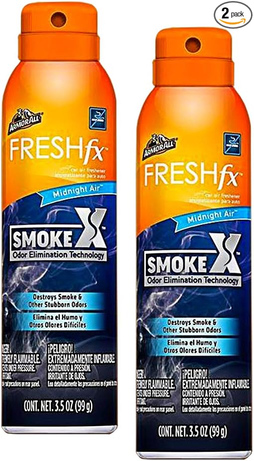 Armor All Smoke-X 3.5oz Spray Smoke Odor Eliminator, Midnight Air Scent (2)