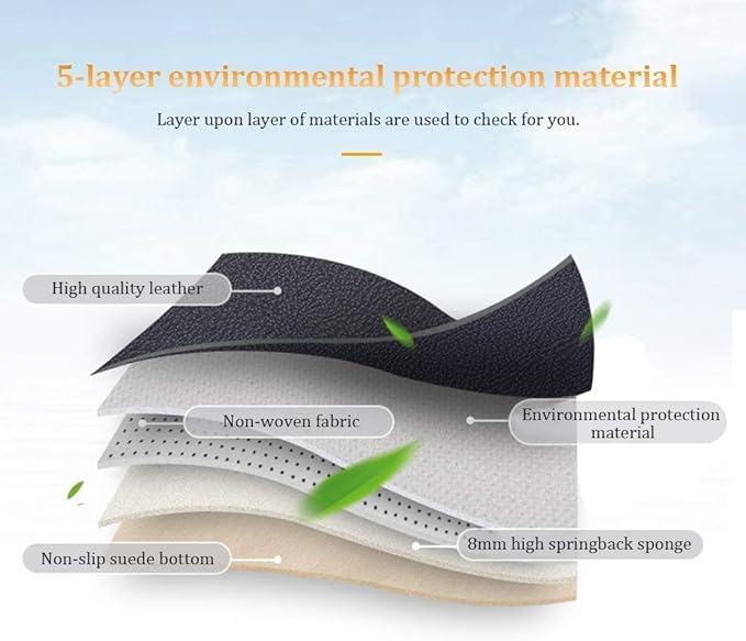 Custom Making Car Floor Mats for 90% Car Model Luxury Leather All Weather Waterproof Anti-Skid Full Coverage Liners (Brown)