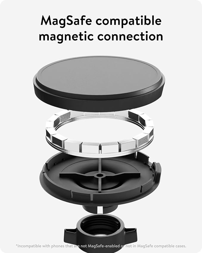 Mous - MagSafe and Pixelsnap Compatible Vent Mount – MagSafe Car Mount for iPhone 17/16/15/14, Pixel 10, S26/S25 Series Phones - MagSafe Accessories