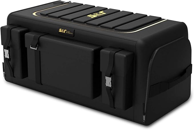 Ergocar Car Trunk Organizer Car Boot Storage Organiser Multi Pocket Car Boot Tidy Storage 3 Times Size Folded Portable Waterproof 1680D Oxford for Car/SUV/Truck/Auto