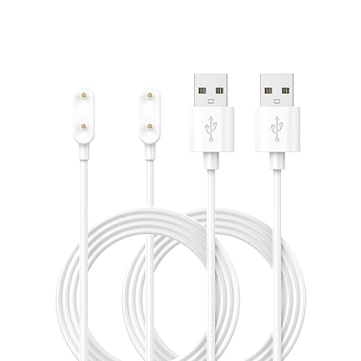 E ECSEM Charger Cable Compatible for Huawei Watch Fit 3/Fit 2/FIT/FIT Mini/Band 10/Band 9/Band 8/Band 7/Band 6/Band 6 Pro, 2Pack Huawei Watch FIT 3 Charging Dock Clip Stand Replacement 3.3Ft USB Cord