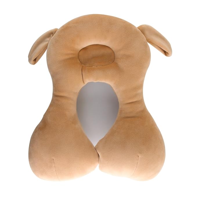 KAKIBLIN Baby Neck Pillow, Upgraded Baby Support Pillow,Head Pillows for Carseat, Newborn Neck Support for Car Seat, Stroller, Pushchair,Travel(Brown)