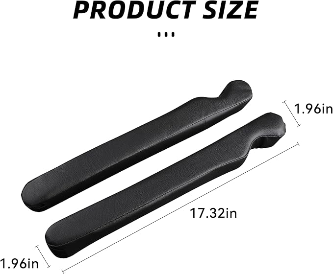 2Pack Leather Seat Gap Filler, Fill The Gap Between Seat and Console, Car Crevice Catcher Blocker Stop Things from Dropping, Universal Gap Stopper Crack Plug for Car SUV Truck (Black)