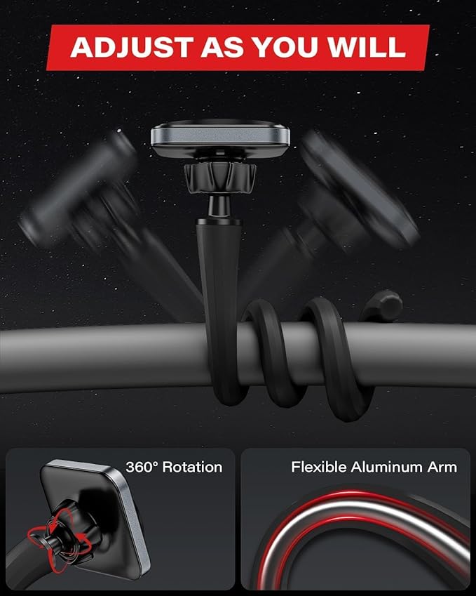 APPS2Car Magnetic Car Truck Pickup Grab Handle Phone Mount Holder Compatible with MagSafe iPhone 12-17 Fits A Pillar/Center Console Handle Bars for F150 Expedition Ram 1500 Jeep Wrangler JL Silverado