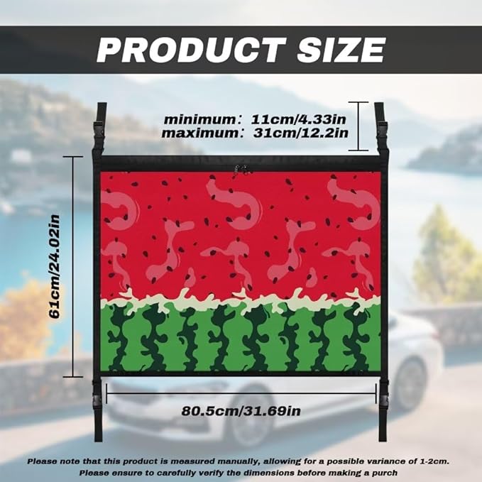 Watermelon Pattern Car Roof Storage Bag Car Storage Bag Organizer Premium Car Seat Organizer Can Hold Mobile Phone, Wallet, Glasses