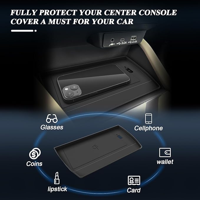 BIBIBO for 2026 Subaru Forester Charging Mat for 2026 Subaru Forester(Premium/Sport/Limited/Wilderness/Touring) Center Console 2026 Forester Insert Charging Mat 2026 Forester Accessories
