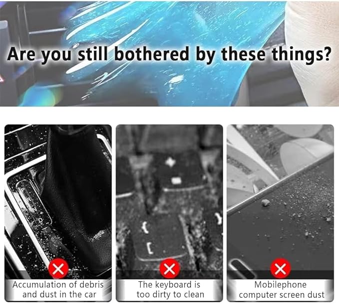 A.D. International Universal Cleaning Gel for Car Automotive Dust Car Crevice Cleaner Cleaning Mud Dust for Cars and Keyboard Cleaner Gel Clean Slime Reusable Car Vent Cleaner