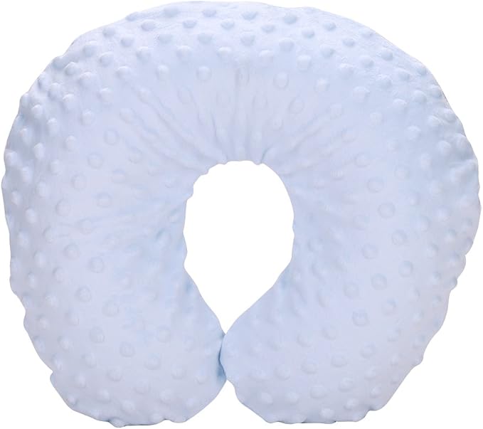 Neck Pillows Baby Kids Travel Pillow Inflatable Head Support Pillow Cute Cozy U Shape Neck Pillow for Car Seat Airplanes Train Soft Washable Chin Neck Support Pillow for Toddler Boys Girls (Blue)