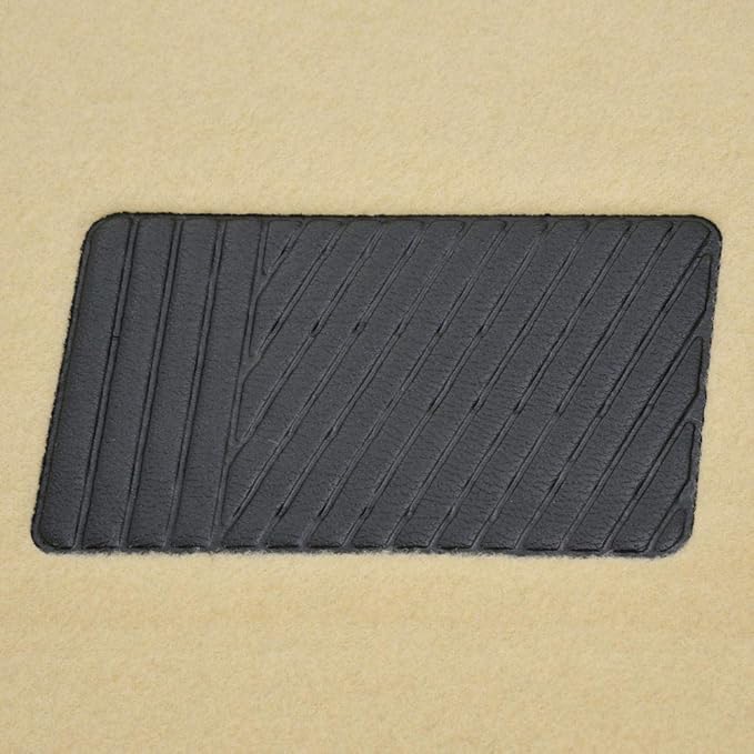 BDK MT-100-LB Classic Light Beige Carpet Floor Mats with Vinyl Heel Pad for Car SUV Truck Van, Universal Fit Front & Rear Liner