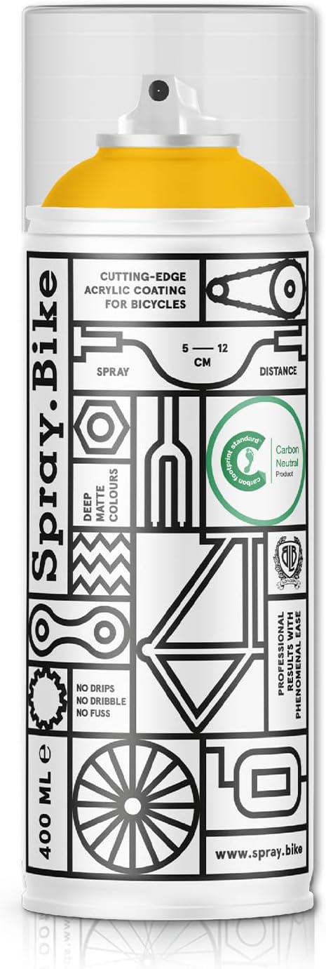 Spray.Bike Spray Paint | Designed Mainly for Bicycles | Multi-Use Acrylic Spray Paint for Metal, Plastic | High Coverage Bike Paint, 400ml