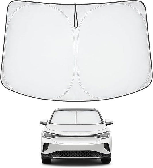 Proadsy Windshield Sun Shade for Volkswagen VW ID.4 2021-2025 2026 4-Layer Foldable Front Sunshade Protector Sun Visor Blocks UV Rays Keep Car Cooler Accessories