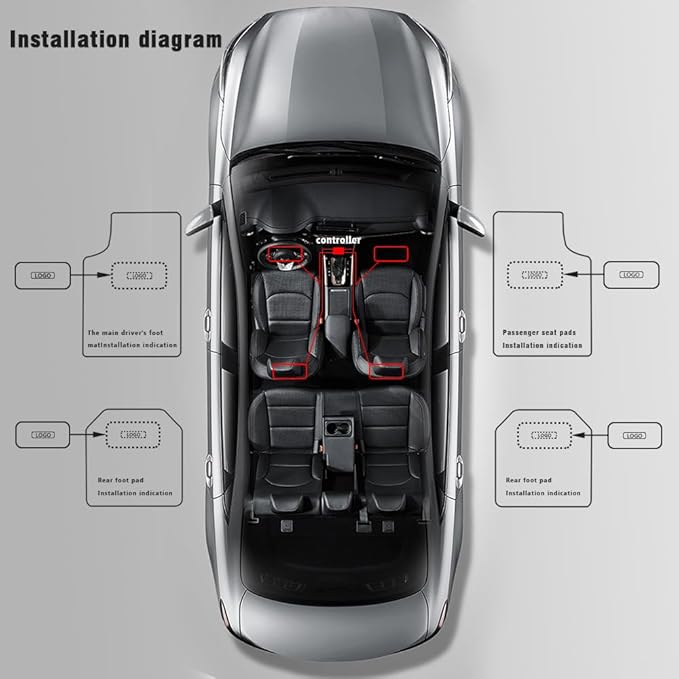 Customizable Car Floor Mats Lights, Customize Personalized Logo Car Floor Mats Light Waterproof RGB LED Neon Lamp App Control Adjustable Flashing Mode Universal Car Interior Foot Mat Decoration Light
