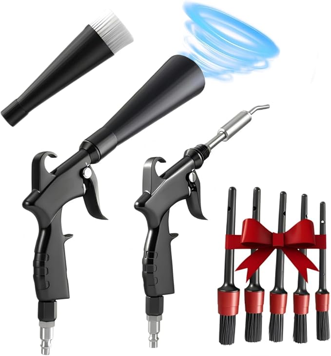 Tornado Detailing Car Cleaning Gun with Metal Nozzle | Interior Drying Air Gun | High Pressure Blower Gun | Car Cleaning Kit for Swiftly Removing Dirt and Dust with Air Flow