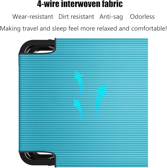 Car Travel Bed, Non-Inflatable Cushion, Universal Car Travel Bed for Rear Seat, Folding Camping Cot for Co-Pilot, Office, and Outdoor Camping Use (Blue)
