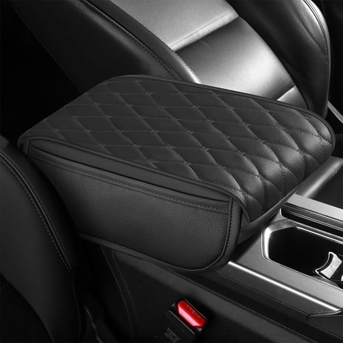 Universal Car Armrest Pad for Lexus RX|RX AL30 AL20 AL10 XU30 RX 450 350 200 270 Leather Armrest Box Center Console Cover Pad Waterproof Arm Rest Protector Decor Accessories,Black-Normal