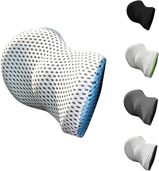Lumbar Support Pillow for Car Seat, Mesh Office Chair Back Support Cushion, Ergonomic Back Pillows for Carseat,Office Chair,Desk,Wheelchair(Deep Gray)