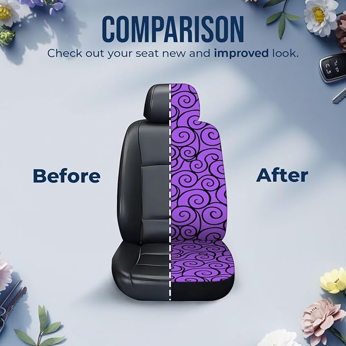 GENANY Power Fruit Car Seat Covers Set of 2, Breathable Front Seat Covers for Truck Sedan SUV, Anime Car Accessories, Anime Gift for Women Men