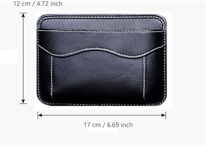 Car Side Pocket Organizer, Auto Seat Pockets PU Leather Pen Phone Holder Tray Pouch Used for Car Door, Window, Console, Seat -Fits to Organize Document, Registration, Notepad, Gadgets, Pen