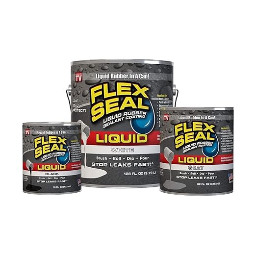 Flex Seal Liquid, Rubber Coating Sealant, Waterproof, Flexible, Breathable, and UV Resistant, Roof Repair, Basements, RV, Campers, Trailers, Marine, EPDM, Masonry, Clear, 32 oz
