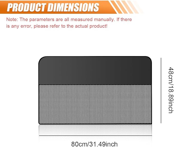 Car Rear Side Window Sunshade, Magnetic Automotive Windshield Privacy Curtain with Half Shade, Mesh Sun Protection Cover Blocks Heat, Glare, UV Rays for Driver Passenger (Rear)