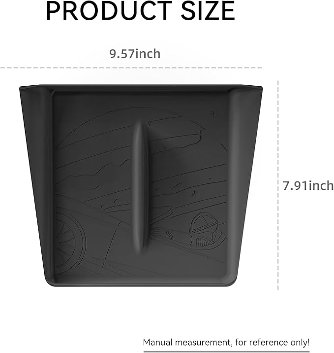 LUCKEASY Wireless Charging Pad for Tesla Model Y Juniper 2025 2026 Center Console Wireless Charger Pad Non-Slip Silicone Mat for Model Y Accessories Black (Star Explorer Texture)