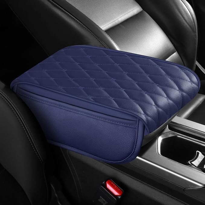 Universal Car Armrest Pad for Lexus GX J150 J120 GX 460 400 GX OR Leather Armrest Box Center Console Cover Pad Waterproof Arm Rest Protector Decor Accessories,Blue01