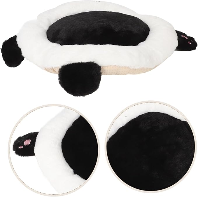 Healifty Cute Panda Car Seat Cushion Lumbar Support Pillow Easy to Clean Creative Design for Comfort for Drives Cars Trucks