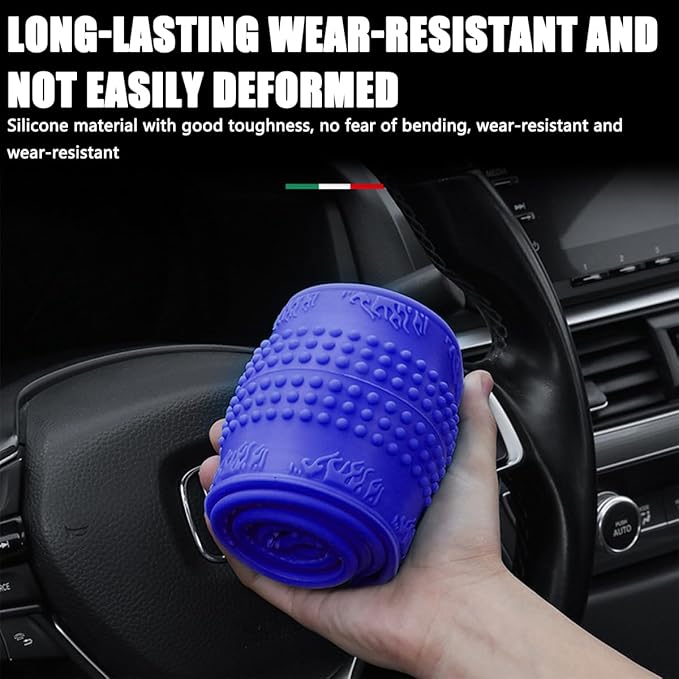Steering Wheel Cover, Car Silicone Steering Wheel Protector, Anti-Slip Soft Odorless Wheel Covers, Universal 14-15 Inch Steering Wheel, Automotive Interior Accessories (Dark Blue)
