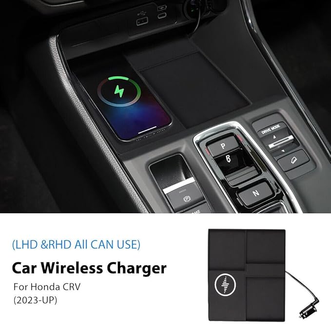 for 2023-2026 Honda CR-V Wireless Charger, 15W Car Qi Charging Station Pad Mat Fits CRV Accessories