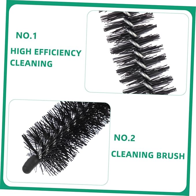 Happyyami 2pcs Dryer Vent Cleaner Brush Tool Professional Long Handle Flexible Brush Head for Engine Fridge Coil Cleaning