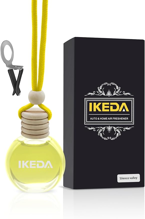Ikeda Car Air Freshener: Hanging Car Smell Air Freshener | 10ml Hanging Car Perfume | Long Lasting Fragrance | Strong Scents Diffuser for Auto Home (Pineapple)